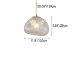 Contemporary Cloud-Shaped Glass 1-Light Pendant Suspension Light