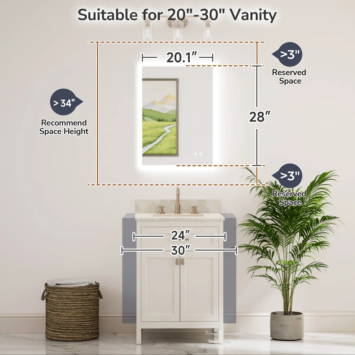 Armadale LED bathroom mirror