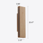 Minimalist Japanese Rectangular Log LED Wall Sconce Lamp with Rotatable Design