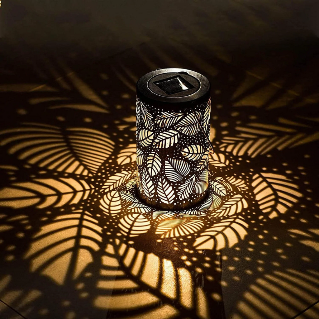 Senti - Solar Outdoor Lamp with Leaf Pattern