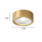 Nordic Style Ultra-Thin All-Copper LED Flush Mount Light