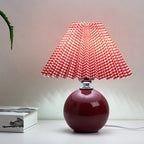 Scandinavian Minimalist Ceramic Pleated Table Lamp with Single Light