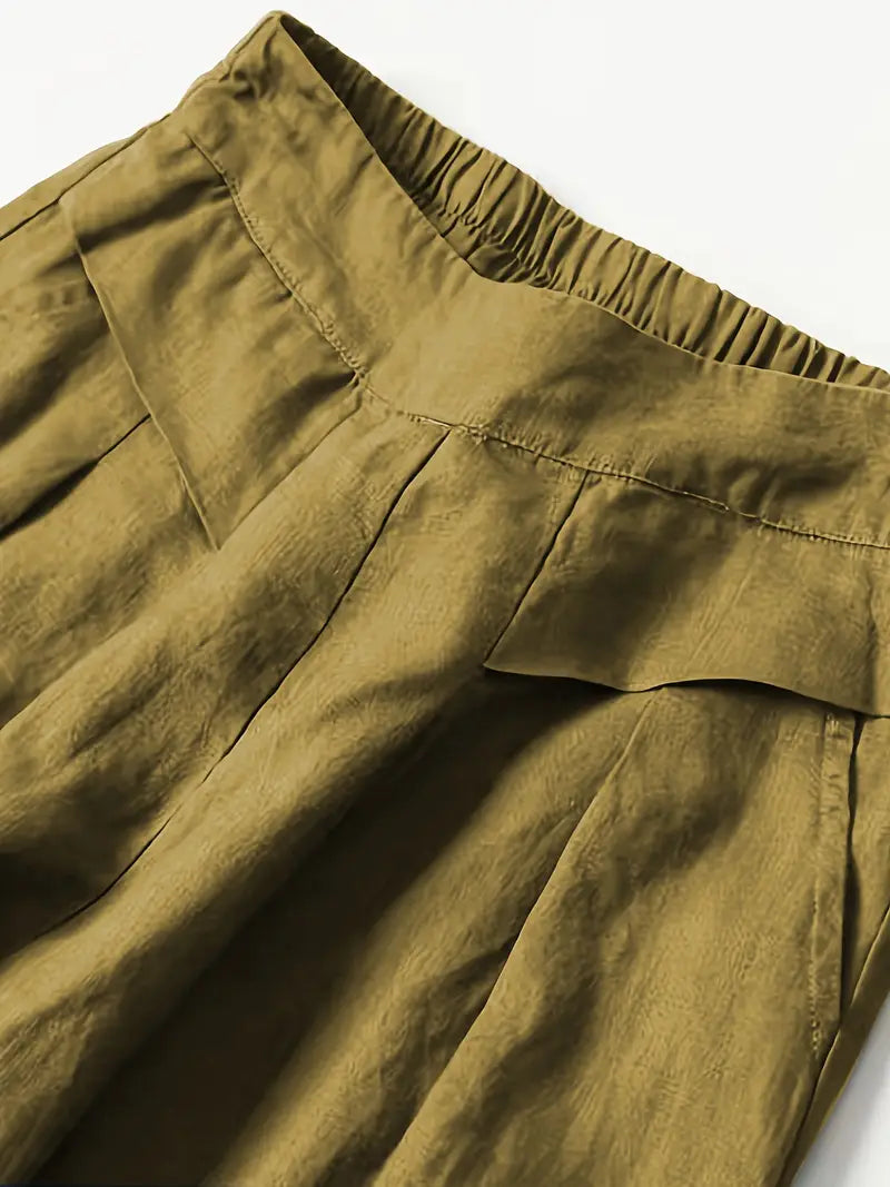 Elegant Wide-Leg Pants for Women Pleated Relaxed