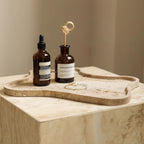Oro Stone Tray | Rustic Irregular Design, Natural Ochre Color