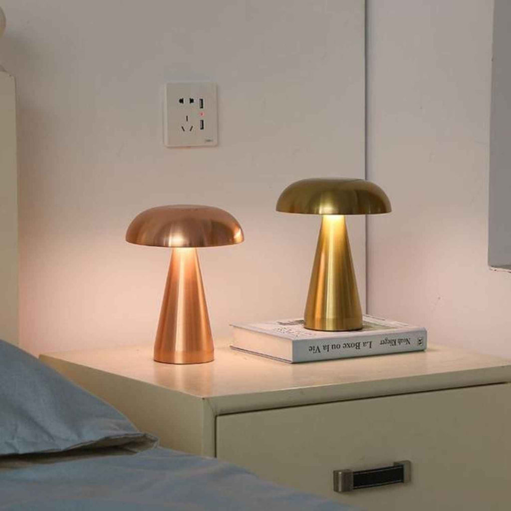 Aurora – Rose Gold Modern Rechargeable LED Table Lamp