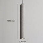 Modern Industrial Cylindrical Cement Pendant Light with Rough Texture - 1-Light Fixture for Living Room