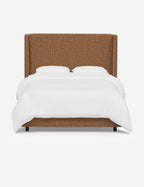 Adara Upholstered Bed | Winged Headboard, Crisp Sophistication