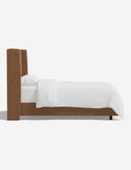 Adara Upholstered Bed | Winged Headboard, Crisp Sophistication
