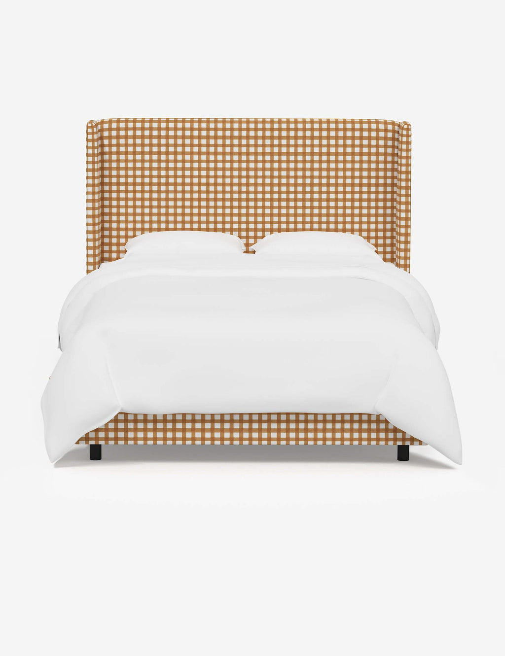 Adara Upholstered Bed | Winged Headboard, Crisp Sophistication