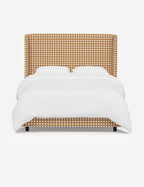 Adara Upholstered Bed | Winged Headboard, Crisp Sophistication
