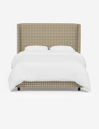 Adara Upholstered Bed | Winged Headboard, Crisp Sophistication