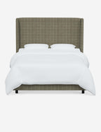Adara Upholstered Bed | Winged Headboard, Crisp Sophistication