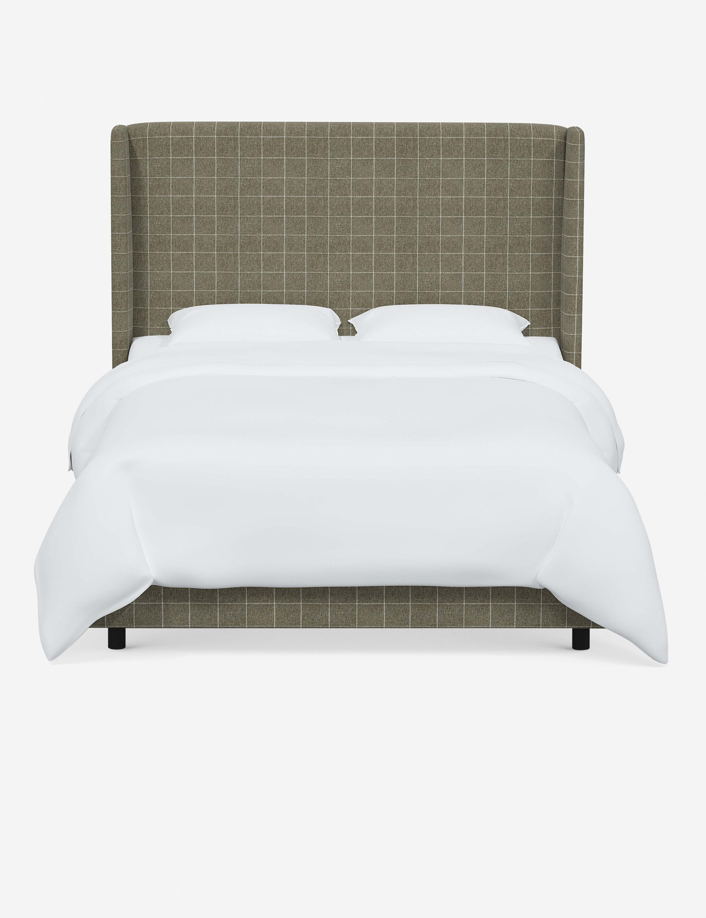 Adara Upholstered Bed | Winged Headboard, Crisp Sophistication