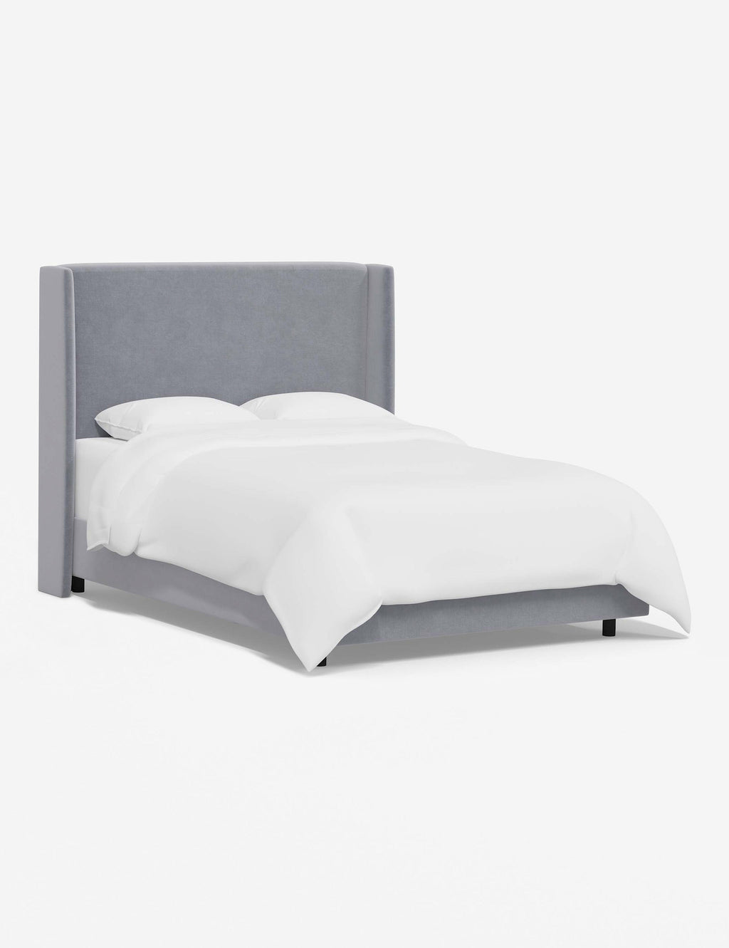 Adara Upholstered Bed | Winged Headboard, Crisp Sophistication