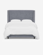 Adara Upholstered Bed | Winged Headboard, Crisp Sophistication