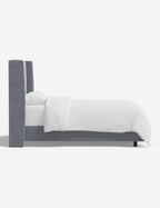 Adara Upholstered Bed | Winged Headboard, Crisp Sophistication
