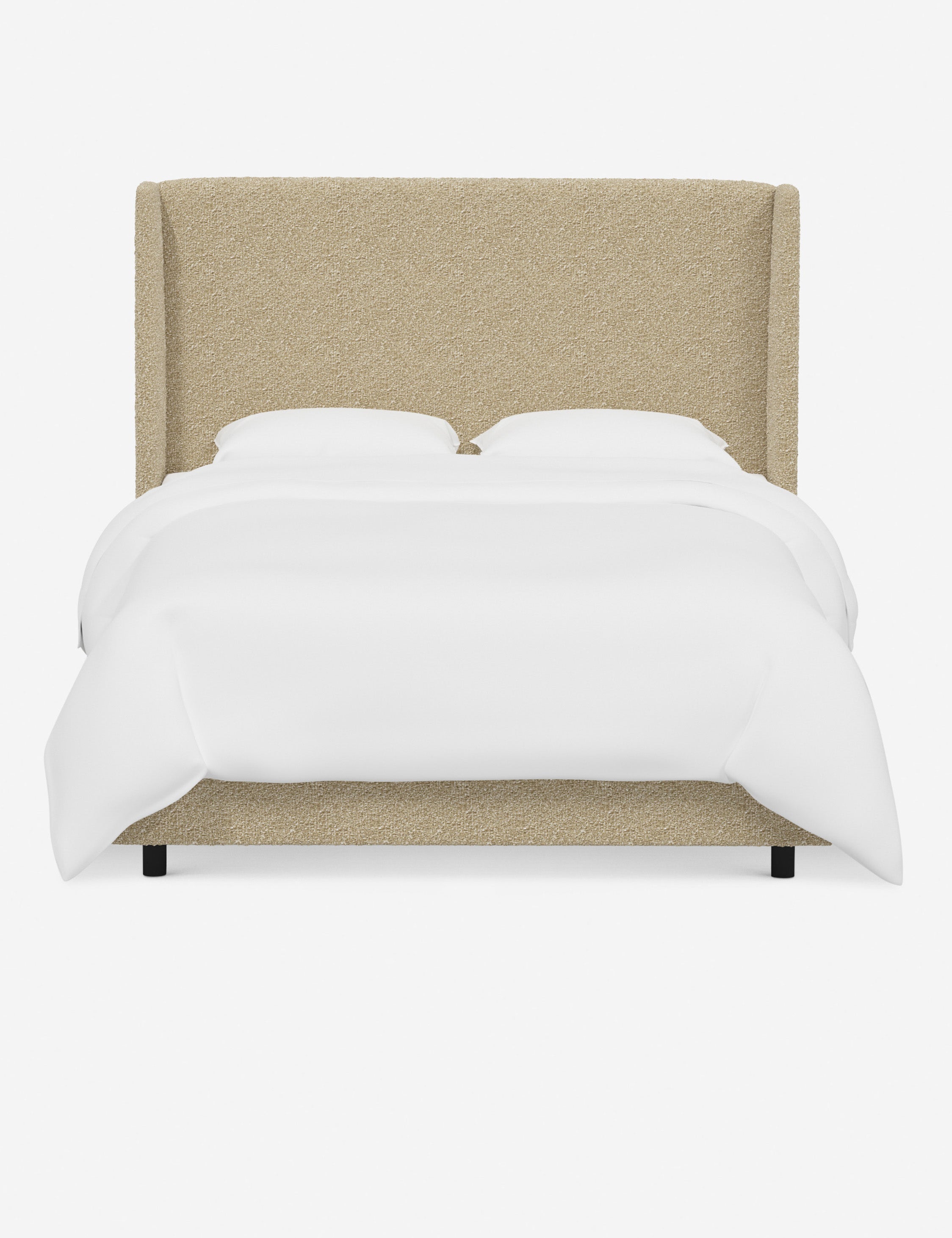 Adara Upholstered Bed | Winged Headboard, Crisp Sophistication