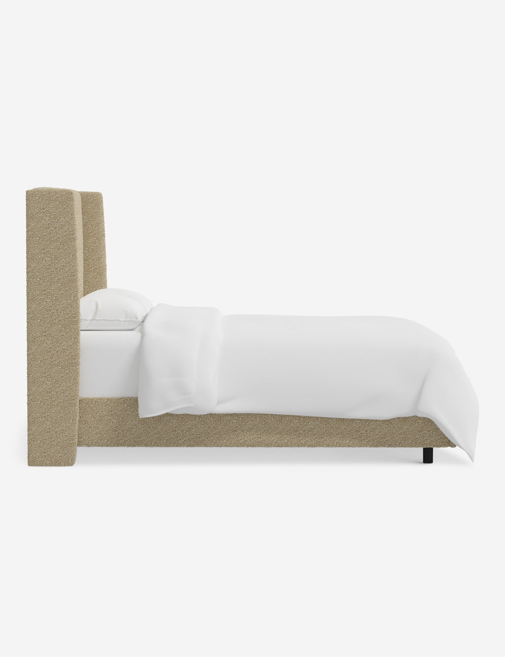 Adara Upholstered Bed | Winged Headboard, Crisp Sophistication