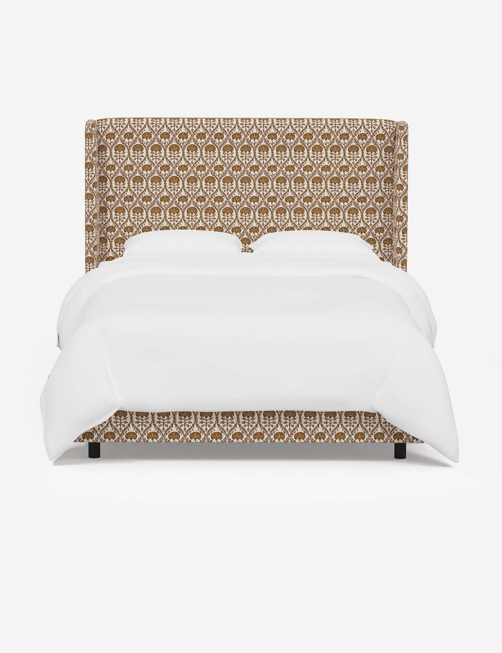 Adara Upholstered Bed | Winged Headboard, Crisp Sophistication