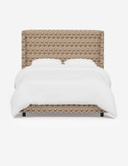 Adara Upholstered Bed | Winged Headboard, Crisp Sophistication