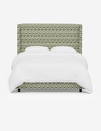Adara Upholstered Bed | Winged Headboard, Crisp Sophistication