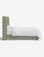 Adara Upholstered Bed | Winged Headboard, Crisp Sophistication