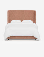 Adara Upholstered Bed | Winged Headboard, Crisp Sophistication