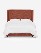 Adara Upholstered Bed | Winged Headboard, Crisp Sophistication