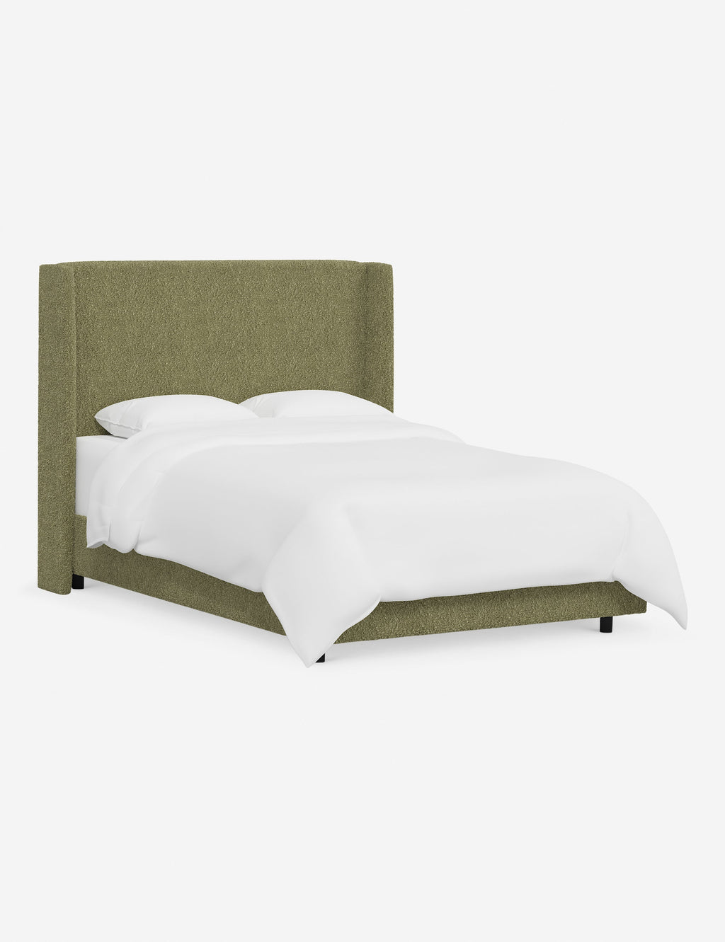 Adara Upholstered Bed | Winged Headboard, Crisp Sophistication