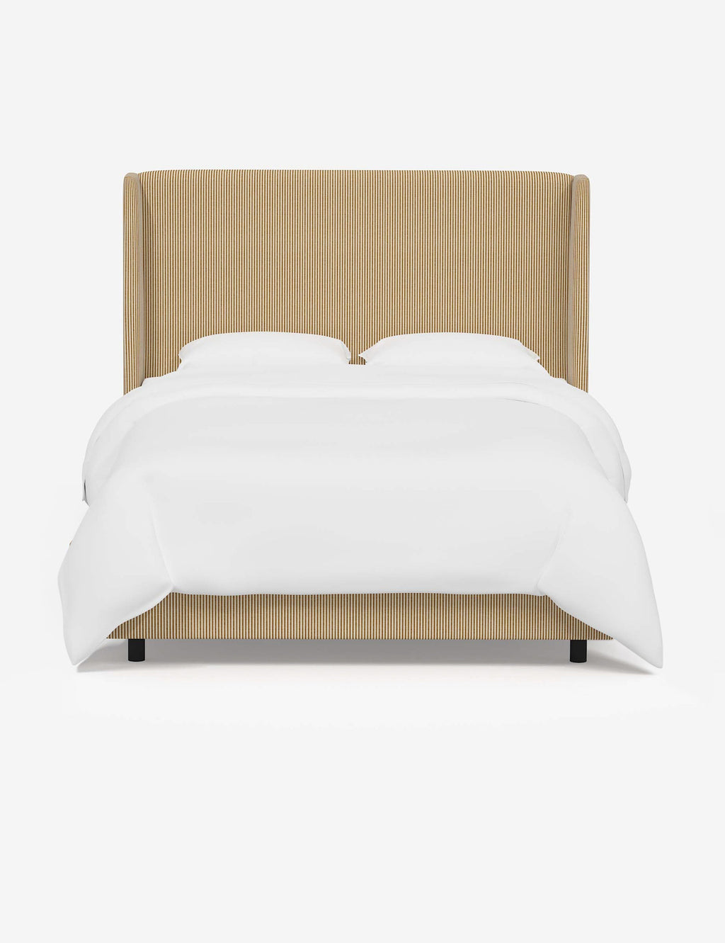 Adara Upholstered Bed | Winged Headboard, Crisp Sophistication