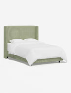 Adara Upholstered Bed | Winged Headboard, Crisp Sophistication
