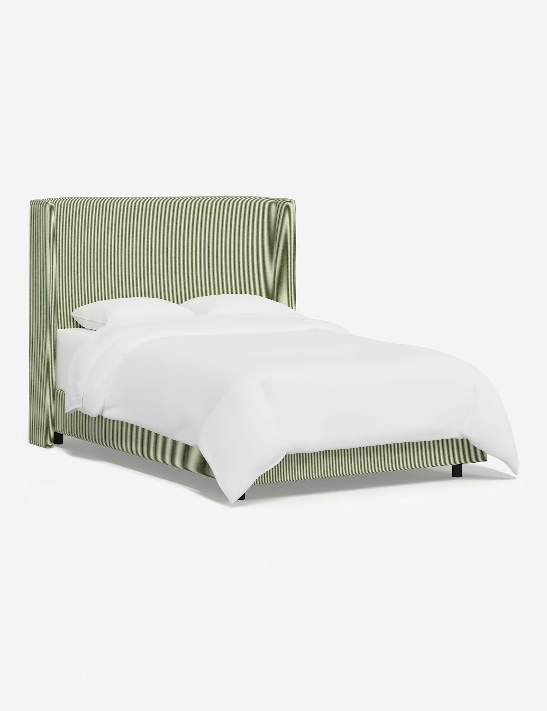 Adara Upholstered Bed | Winged Headboard, Crisp Sophistication