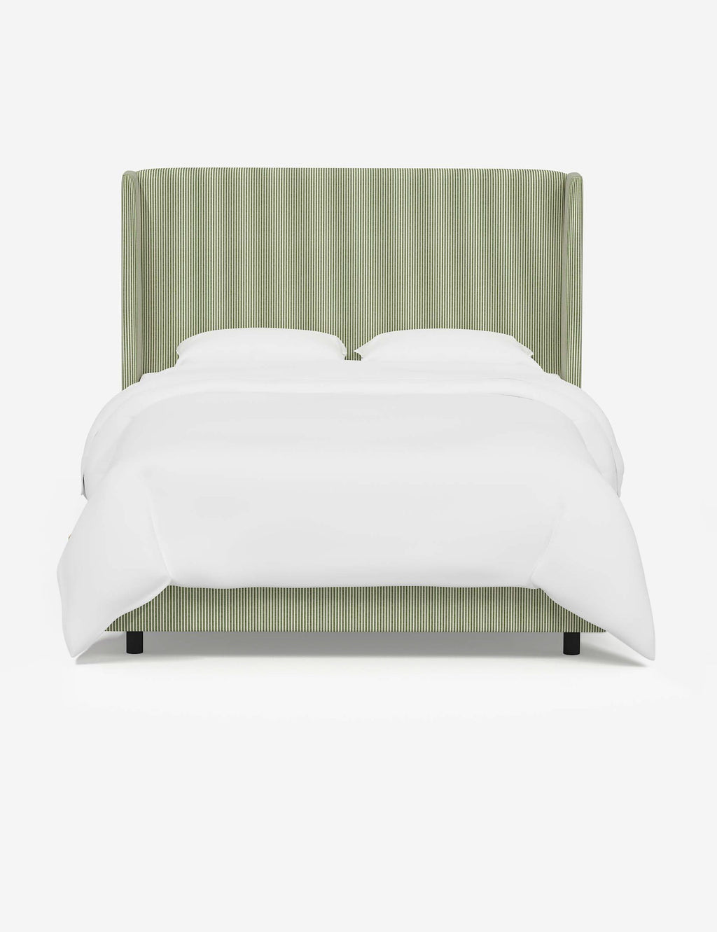 Adara Upholstered Bed | Winged Headboard, Crisp Sophistication
