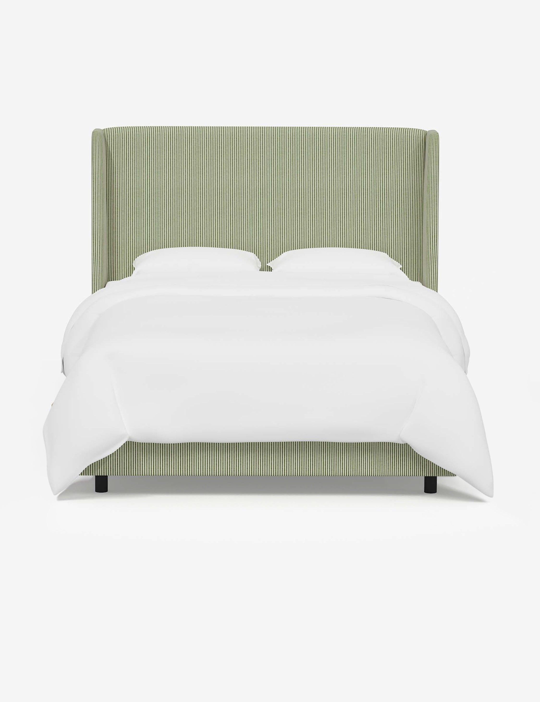 Adara Upholstered Bed | Winged Headboard, Crisp Sophistication