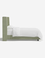 Adara Upholstered Bed | Winged Headboard, Crisp Sophistication