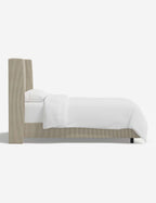 Adara Upholstered Bed | Winged Headboard, Crisp Sophistication