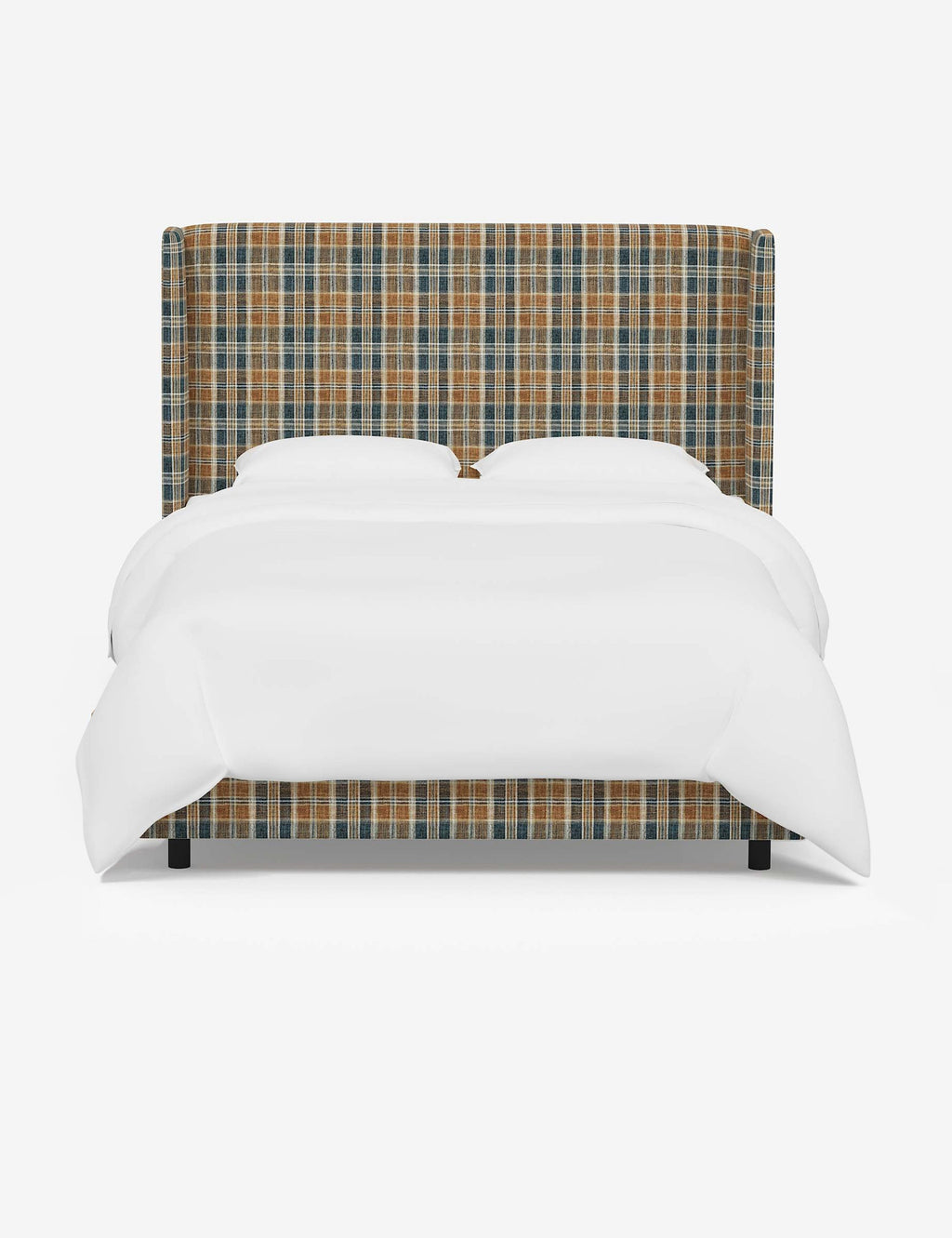 Adara Upholstered Bed | Winged Headboard, Crisp Sophistication