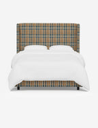 Adara Upholstered Bed | Winged Headboard, Crisp Sophistication