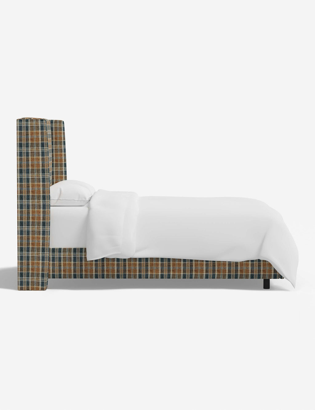 Adara Upholstered Bed | Winged Headboard, Crisp Sophistication