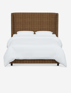 Adara Upholstered Bed | Winged Headboard, Crisp Sophistication