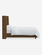 Adara Upholstered Bed | Winged Headboard, Crisp Sophistication