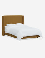 Adara Upholstered Bed | Winged Headboard, Crisp Sophistication