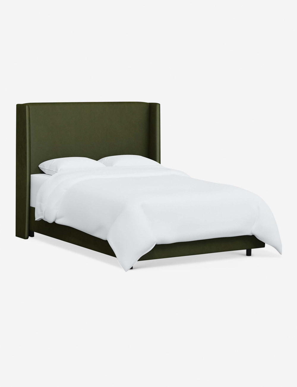 Adara Upholstered Bed | Winged Headboard, Crisp Sophistication