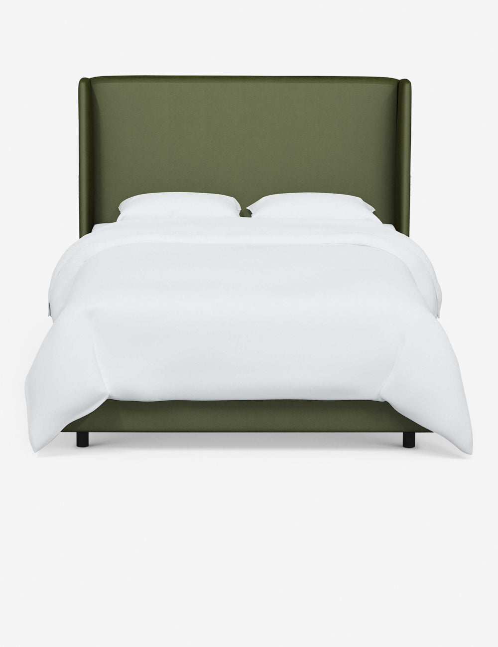 Adara Upholstered Bed | Winged Headboard, Crisp Sophistication