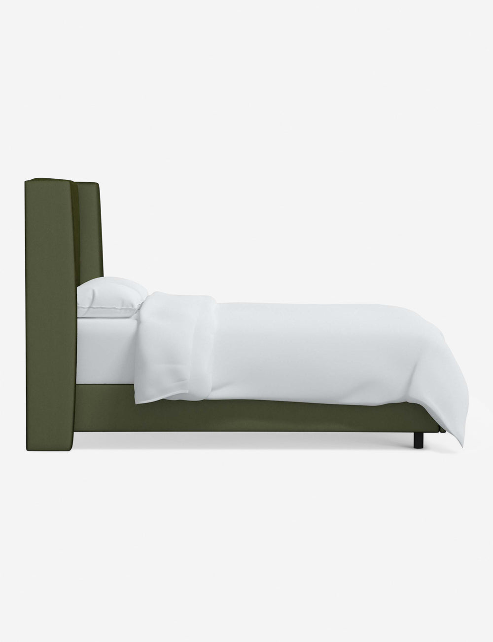 Adara Upholstered Bed | Winged Headboard, Crisp Sophistication