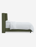 Adara Upholstered Bed | Winged Headboard, Crisp Sophistication