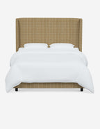 Adara Upholstered Bed | Winged Headboard, Crisp Sophistication