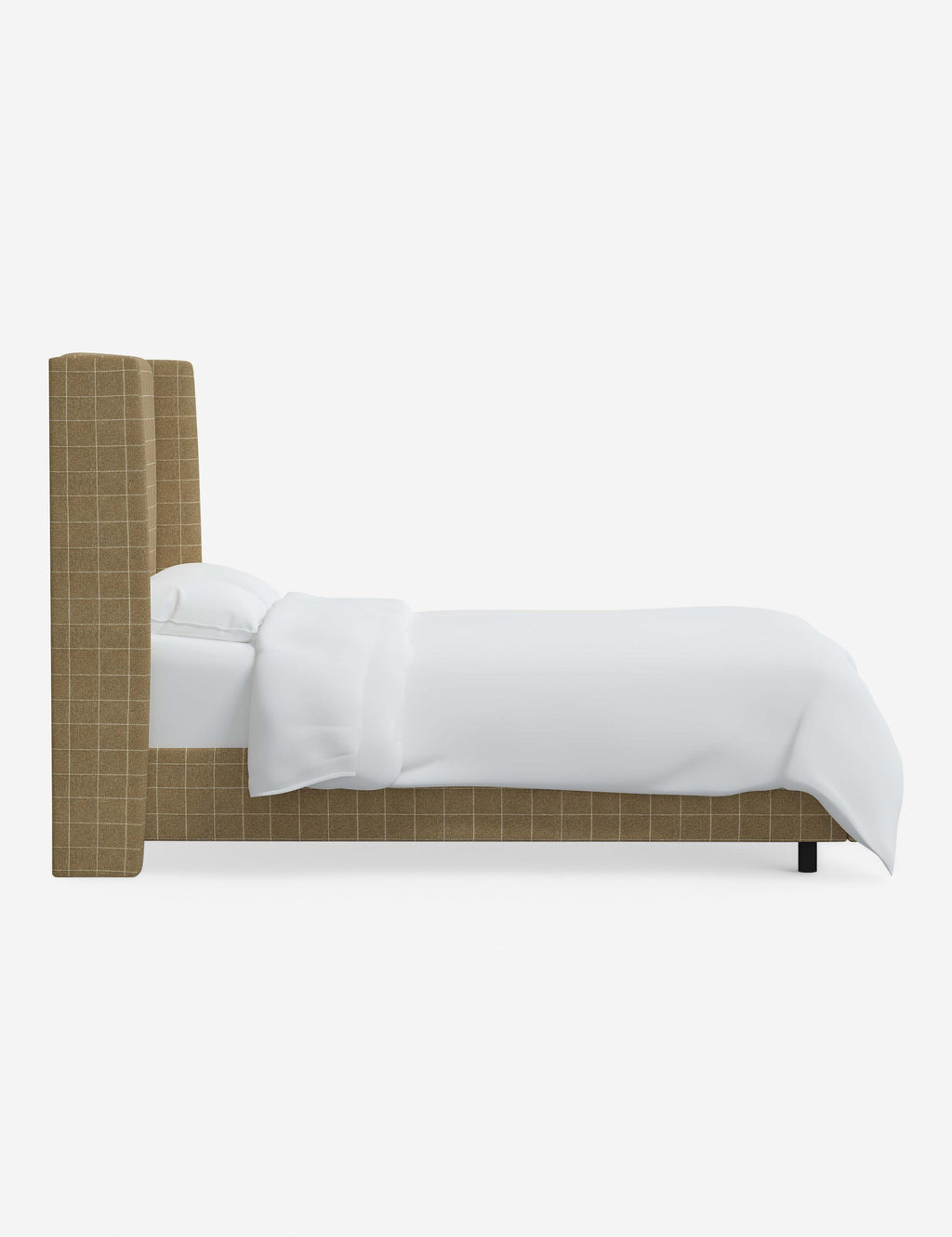 Adara Upholstered Bed | Winged Headboard, Crisp Sophistication