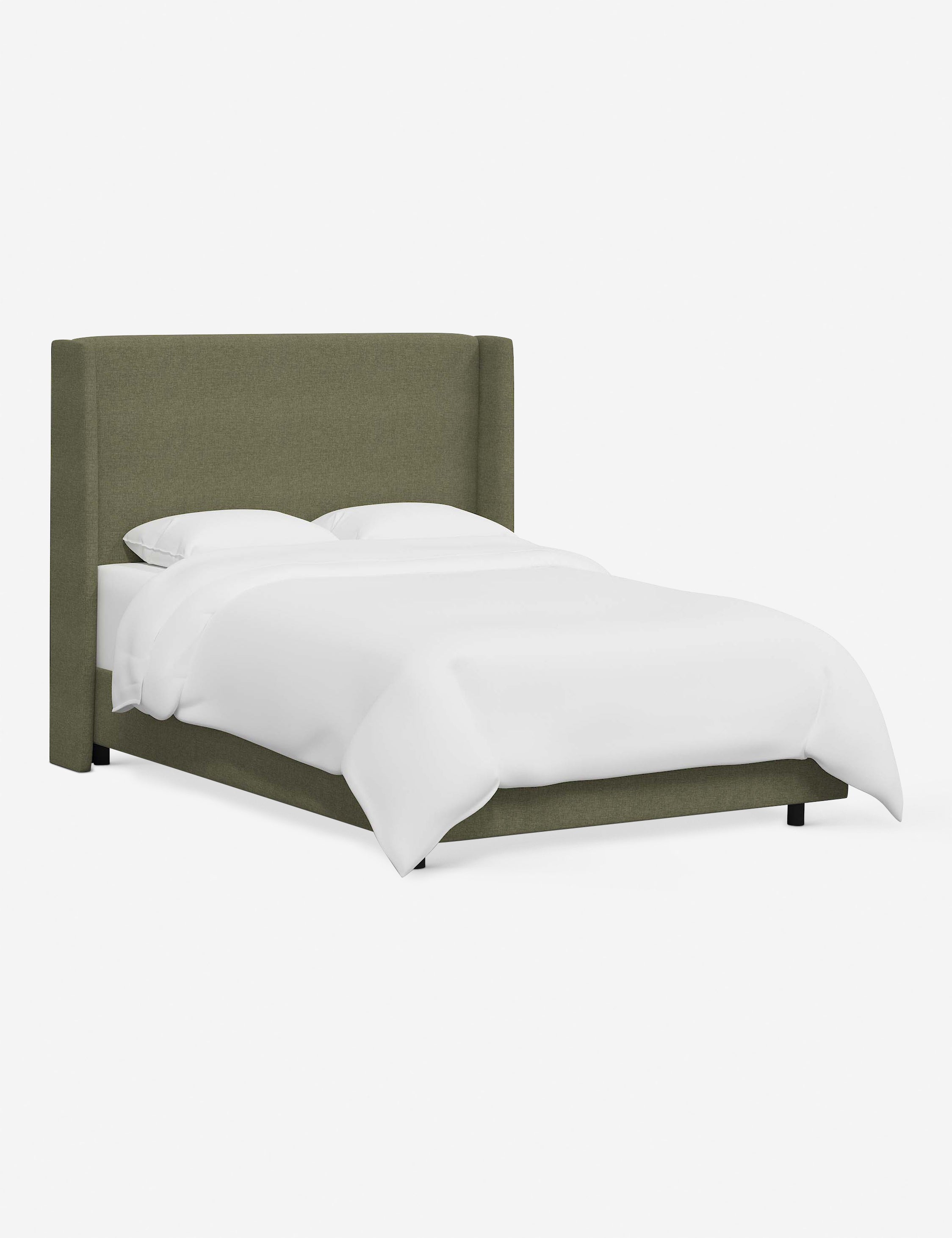 Adara Upholstered Bed | Winged Headboard, Crisp Sophistication