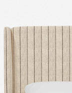Adara Upholstered Bed | Winged Headboard, Crisp Sophistication